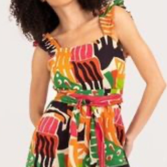 Anthropologie Multicolor Abstract Jumpsuit - Picture 6 of 7